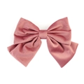 Elegant dusty pink velvet large bow hair clip with a sophisticated matte finish and spring clip - Light Pink