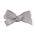 Double-layered light grey floral fabric bow hair clip for girls and children - Light Gray
