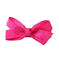 Hot pink grosgrain ribbon bow hair clip with textured weave for girls hair accessories - Rose Red