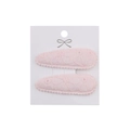 Close-up of pink lace floral embroidery hair clips on a premium white display card - Pink Lace Embroidery