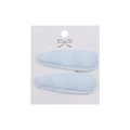Detailed embroidery texture on light blue fabric teardrop hair clips for toddlers - Light Blue Hollow