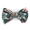 Floral print baby headband with a large bow featuring tropical palm leaves and hibiscus - Tropical Style Pattern (KK105-17#)
