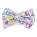 Soft baby headband with large bow and colorful pink watermelon summer print design - Fresh Summer Watermelon (KK105-05#)