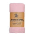 Pink bamboo cotton muslin swaddle blanket for newborns measuring 120x120cm - Pink / 100*100cm