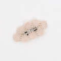 Close-up of pink embroidered daisy hair clip with detailed fabric texture for toddlers - Pale Pink (PP185-5)