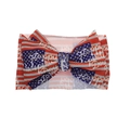 Independence Day baby headband with American flag patterns and large bow detail - US Flag Theme (KK14-23#)