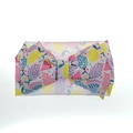 Elastic baby headband with large bow featuring colorful fruit prints and lemon motifs - Colorful Fruit Print (KK14-05#)