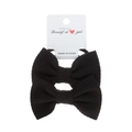 Two-piece set of black bubble fabric bow hairbands for babies and girls - 2-Piece Set / Black