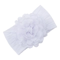 Fascia elastica per neonati con un grande fiore in chiffon bianco decorativo - Bianco