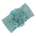 Fascia elastica per neonati con grande fiore in chiffon in un elegante verde acqua - verde pisello