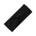 Elastic black twisted knot headband for children made of soft cashmere-like fabric - Black