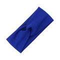Royal blue twisted elastic headband made of soft knitted fabric for girls - Sapphire Blue