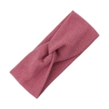 Elastic dusty rose twist knot headband with soft knitted texture for girls - Purplish Red
