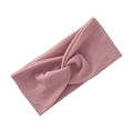 Fascia elastica a costine rosa loto con nodo incrociato per donna stile boho - Rosa Coreano