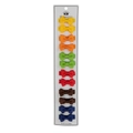 Set of 12 colorful mini bow hair clips for girls in rainbow ribbed ribbon on display card - Dark Earth Tones (DP146-5)