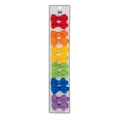 12-piece rainbow grosgrain ribbon bow hair clips set for kids on display card - Rainbow Theme Set