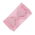 Light pink ribbed knit baby headband with a large bow detail for newborns - Light Pink (KK188-14)