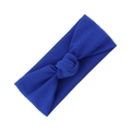 Royal blue elastic headband for infants with textured fabric and stylish center knot design - Royal Blue (KK193-12)