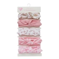 Set de 5 diademas para bebé en rosa y blanco para recién nacidos de 0+ meses - Rayas de Lunares Rosa Blanco (DP158-6)