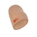 Bonnet pour bébé en faux cachemire marron clair avec écusson en cuir fait à la main - Brun Clair (SS140-7)