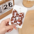 Bruine haarspeldjes set met stippen en koffiekopjes patronen voor kleine meisjes - Bruine Rugby Stijl (PP219-2)
