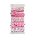 5-pack pink and white baby headbands with bow knots and cute patterns for 0+ months - Pink White Rabbit Polka Dot (DP158-10)