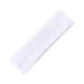 Bandeau élastique en coton blanc minimaliste pour le sport et le yoga avec texture douce - Blanc
