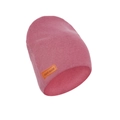 Pink faux cashmere baby beanie with handmade leather tag and thermal double-layer fabric - Rose Red (SS140-22)