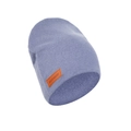 Light purple knitted baby beanie with a decorative Hand Made leather patch detail - Lavender (SS140-26)