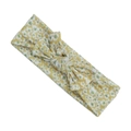 Elastisches Baby-Stirnband mit gelbem Blumenmuster und Hasenohren-Knoten - Gelbes Blumenmuster Stil (KK191-1)