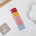 Set of 10 teardrop hair clips with elegant lace embroidery in various pastel colors - Gradient Embroidered Floral Style (DP173-1)