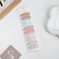 10-piece set of droplet-shaped fabric snap clips with floral and polka dot patterns - Polka Dot Stripe Floral Combo Style (DP173-6)