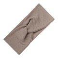Fascia per capelli elastica da yoga in maglia talpa con motivo a rombi traforati - Stile Maglia Nodo Pointelle (KK204-44) / Marrone Grigio