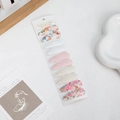 10-piece set of teardrop snap hair clips with floral patterns and lace fabric designs - Floral Lace Fresh Combo Style (DP173-10)