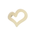 Creamy beige hollow heart-shaped hair clip for kids with smooth matte finish - Cream Style (PP226-4)