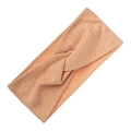 Fascia per capelli elastica da yoga color pesca con nodo incrociato e motivo a maglia - Stile Maglia Nodo Pointelle (KK204-5) / Arancio Rosa