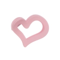 Sweet candy-colored light pink heart hair claw clip with a matte finish for kids - Pink Style (PP226-14)