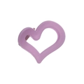 Cute matte purple heart-shaped hair claw clip for kids with durable spring grip - Purple Style (PP226-24)