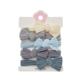 Set van 5 stuks hoog-elastische nylon babyhaarbanden met strik in vijf verschillende kleuren - Grijsblauwe Serie (CC73-2)