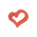 Cute matte coral heart-shaped hair claw clip for kids with hollow design for styling - Orange Style (PP226-29)