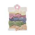 5-delige set nylon haarelastiekjes met strik in zachte pasteltinten voor meisjes - Morandi Roze Serie (CC73-3)