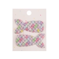 Set mit zwei Meerjungfrauenschwanz-Haarspangen mit bunten Makronen-Pailletten - Regenbogen Macaron (PP237-4)