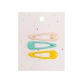 Set di 3 fermagli per capelli a stella per bambine in rosa, verde menta e giallo vivace - Forma a Goccia (PP228-1) / Combo Rosa Verde Giallo Chiaro (PP228-1)