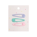 Set di 3 fermagli per capelli a goccia pastello per bambine in lilla, menta e rosa - Forma a Goccia (PP228-3) / Combo Viola Verde Menta Rosa (PP228-3)