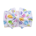 Baby Easter headband with colorful egg print bubble fabric and oversized bow - Multicolor Egg Print (KK202-207#) / Easter Egg Pattern (KK202-207#)
