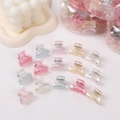 Set di 36 mini mollette per capelli traslucide colorate per bambine in tonalità pastello - Stile Forma D Iridescente (PP244-3)