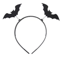 Cerchietto di Halloween con ali di pipistrello nere su molle e struttura interna antiscivolo - Stile Molla Ali di Pipistrello Nere (JJ109-1)
