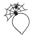 Cerchietto nero per Halloween con ragnatela dettagliata e piccola decorazione a ragno - Stile Ragnatela Nera con Ragno (JJ109-3)