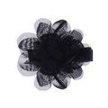 Pinza para el pelo con flor de gasa azul marino y pétalos de malla para niñas - Estilo Azul Oscuro (PP253-11)