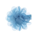 Fermaglio per capelli con fiore in chiffon celeste e clip rivestita in morbido tessuto - Stile Celeste (PP253-26)
